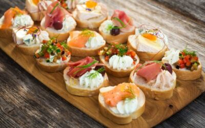 Canapés de queso de cabra